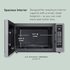 Panasonic Microwave Oven, Stainless Steel Countertop/Built-In Cyclonic Wave with Inverter Technology and Genius Sensor, 2.2 Cu. Ft, 1250W, NN-SN97JS (Silver)