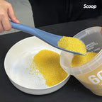 Cooking Spoon for Nonstick Cookwares, VOVOLY Silicone Spoon for Mixing, Scoop, and Scrape,Seamless Design,Starry Blue, 12.6''