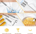 Upgraded Corn Peeler 3PCS Stainless Steel Corn Peeler for Corn on The Cob with Corn Stripper Tool and Corn Holder Set, Corn Cob Stripper Tool for Quick & Easy Peeling, Corn Scraper for Kitchen