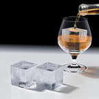 Bangp Large Ice Cube Tray for Whiskey,2 Pack Stackable Big Ice Cube Molds Make 16 Big Whiskey Ice Cubes,Easy Release Square Ice Cube Maker for Cocktails,Whiskey,Soups and Frozen Treats