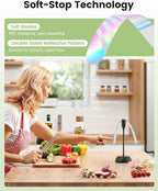 4Pack Food Fan for Table, AA Battery Powered, Portable Fan with Flexible Gooseneck and Soft Blades, Soundless Table Fan for BBQ, Picnic, Party, Patio (Non-rechargeable,Black)