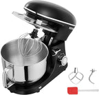 VEVOR Stand Mixer, 6 QT Dough Mixer, 660W 6 + P Speeds Tilt-head Food Mixer with Stainless Steel Bowl, Dough Hook, Wire Whip, Flat Beater, Scraper,Household Stand Mixer for Baking & Mixing, Black