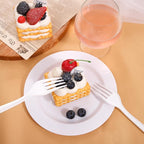 EI 360pcs White Plastic Silverware,Plastic Silverware Heavy Duty,Disposable Plastic Cutlery,Plastic Utensil Sets,Fancy Plastic Silverware include 120pcs Forks,120pcs Spoons and 120pcs Knives for Party