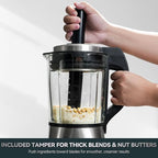 Premium Stainless Steel Glass Blenders for Kitchen – 1500W Motor, 9 Adjustable Speeds, 14 Pre-Programmed Functions, BPA-Free Glass Jar, Nut Milk, Smoothies, Soups, Baby Food, One-Touch Auto Clean