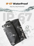 Vacuum Bags for Travel with Wireless Pump, IP67 Waterproof, Reusable Space Saver Compression Bags for Backpack, Suitcase, Home Storage(2 Pack + Pump)