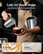 5 in 1 Electric Milk Frother: 16.9oz/500ml Large Capacity Dishwasher Safe Milk Steamer for Hot & Cold Milk Froth - Automatic Milk Frother & Warmer for Latte, Cappuccinos, Macchiato, Hot Chocolate