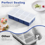 Large Ice Cube Trays for Whiskey: GGOW Big Silicone Ice Cube Trays 2Inch- Huge Square Ice Cubed Tray for Whisky and Cocktail