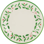 Lenox 863669 Holiday 4-Piece Melamine Dinner Plate Set, Christmas Dinnerware, Hosting