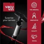 Vacu Vin Wine Saver Pump Pink with Vacuum Wine Stopper - Keep Your Wine Fresh for up to 10 Days - 1 Pump 6 Stoppers - Reusable - Made in the Netherlands
