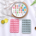 2 Pcs Easter Bunny Silicone Molds, 6 Shaped Rabbit 30 Cavities Candy Mould Wax Melt Tray for Baking Rabbit Chocolate Jello Resin Gummies Cupcake Decor