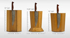The 360KB ™ (Walnut) magnetic rotating knife block - handmade in Washington - shortest member of the 360 Knife Block ® family