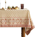 ISAENNE Designer Linen Floral Small Square Tablecloth,Pale Yellow Farmhouse Indoor Table Cloth,Durable Decor Tablecloths for Dining Kitchen Thanksgiving Christmas,55"*55"-Chamonix A