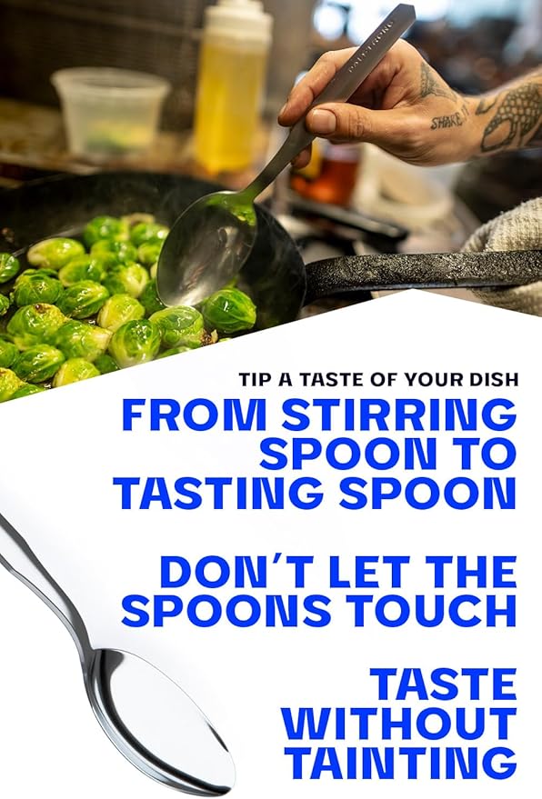 Dalstrong Professional Sauce & Plating Chef Spoon - 304 Stainless Steel - 1.4 TBSP - 9.5" Length - Silver - Metal Serving Spoon - Cooking Kitchen Utensils - Satin Finish Handle for Grip - Chef Knife