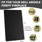Large 80 x 48 Inch Under Grill Mats for Outdoor Grill, Double-Sided Fireproof Grill Pad, Waterproof, Oil-Proof, Indoor Fireplace/Fire Pit Mat, Easy-Clean BBQ/Grill Floor Mat for Deck & Lawn