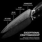 KYOKU Chef Utility Knife - 6" - Shogun Series - Japanese VG10 Steel Core Forged Damascus Blade - with Sheath & Case
