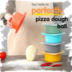 Stackable Silicone Artisan Pizza Dough Proofing Proving Containers with Lids-5pack-500ml portion (Yellow)