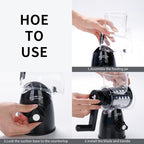 JIUMEXES Rotary Cheese Grater Hand Crank with 3-in-1 Blades – Fast, Safe & Effortless Grating, Perfect for Cheese, Vegetables & Chocolate, BPA-Free, Stable Suction Base