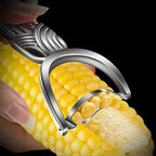 TEEVEA Corn Peeler and Cob Stripper Tool - Stainless Steel Kernel Remover & Cutter for Corn on Cob