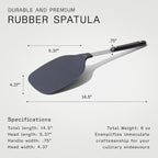 Made In Cookware - Rubber Spatula - Harbour Blue - Versatile Kitchen Essential - Dishwasher Safe
