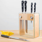 Mercer Culinary - M23505 Renaissance Forged Knife Block Set, 6-Piece, Wood Block with Tempered Glass