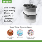 Tovolo Craft Ice Molds – Large Football Ice Spheres for Sports Fans - Whiskey, Bourbon, Cocktails, Gifts & More – 2 Pack Slow Melting, Stackable, BPA-Free Silicone Leak-Proof Lids, Dishwasher-Safe