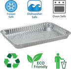Aluminum Pans Half Size Cookie Sheet 100 Count Durable Nonstick Baking Sheets 17.75" x 12.75"