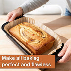 100 Pack Loaf Pan Liners for Baking Bread 9x5, Non-Stick Silicone Greaseproof Paper, Compatible with Amazon Basics Loaf Pan, Ideal for Bread, Cakes, Banana Bread