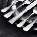 KINGSTONE 60-Piece Silverware Set, 18/10 Stainless Steel Flatware Set for 12, Tableware Cutlery Set, Utensil Sets for Home Restaurant, Mirror Finish, Dishwasher Safe
