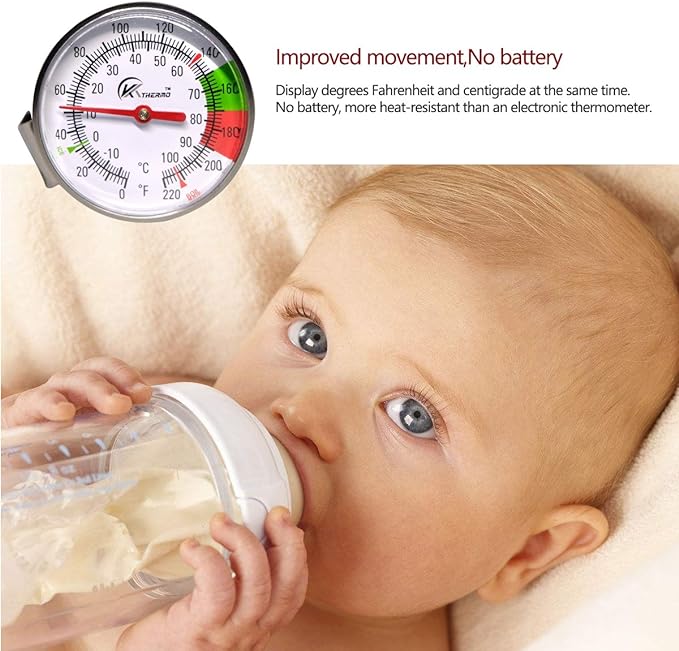 KT THERMO Instand Read 2-Inch Dial Thermometer,Best for The Coffee Drinks,Chocolate Milk Foam