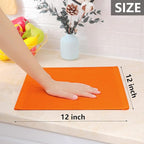 Homaxy 100% Cotton Waffle Weave Kitchen Dish Cloths, Ultra Soft Absorbent Quick Drying Dish Towels, 12 x 12 Inches, 8-Pack, Orange
