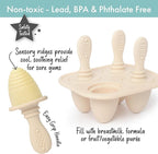 PrimaStella Silicone Petite Pops - Baby Popsicle Mold - BPA Free - Dishwasher Safe - 4 months+ (Oat Teether Pops)