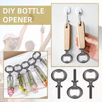 Metal Bottle Opener Kit, 20 Pcs Blank Stainless Steel Inserts, DIY Beer Opener Hardware DIY Craft Handmade Wood Turning Kits, Flat Black Inserts