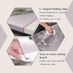 Stainless Steel Cutting Board for Kitchen - 304 Stainless Steel Chopping Boards for Baking, Double-Sided Use for Raw & Cooked Food - Ideal for Homemade Pasta, Pizza & Bread Making (19.6×23.6×0.06")