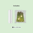 FoodSaver Custom Fit Airtight Food Storage and Sous Vide Vacuum Sealer Bags, 8 x 20', Perfect for Meal Prep and Sous Vide Cooking (Pack of 12)