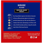 Community Coffee House Blend 72 Count Coffee Pods, Medium Dark Roast, Compatible with Keurig 2.0 K-Cup Brewers, 12 Count (Pack of 6)