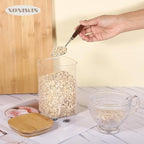 37oz 4PCS Glass Storage Containers with Lids, Glass Jars with Lids Pantry Food Storage Jars, Square Canister For Cookie, Nuts, Snack, Cereal, Candy, LeafTea, Coffee, Spice