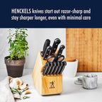 HENCKELS Solution Razor-Sharp 4-inch Compact Chef Knife, German Engineered Informed by 100+ Years of Mastery, Black/Stainless Steel