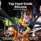 Silicone Basting Pastry Brush - Cooking Brush for Oil Sauce Butter Marinades, Food Brushes for BBQ Grill Kitchen Baking, Baster Brushes Baste Pastries Cakes Meat Desserts, Food Grade, Dishwasher Safe