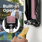 Kotto Can Crusher - Wall Mounted Can Crushers for Recycling - with Auto-Drop System -Built-in Bottle Opener-Crushes 8-16oz Cans-Includes Kitchen Storage Bag-Heavy Duty Can Crusher for Home Use-US Flag