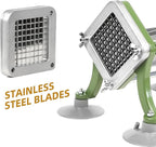 French Fry Cutter Commercial Potato Slicer with Suction Feet Complete Set, Includes 1/4", 3/8",1/2",8 Pieces,6 Pieces