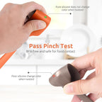 U-Taste Small Mini Silicone Spatula: 9×2inch 600ºF Heat-Resistant Food-Grade Jar Scraper for Kitchen Use, Non-Stick Seamless Flexible Baking Utensil for Mixing, Scraping Jam in Bowl or Cup (Orange)