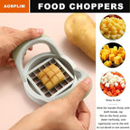 Crinkle Cutter and Potato Cutter 2 PCS, Wave Slicer Dicer Fry Cutter with Stainless Steel Blade Food-safe for Veggies, Handheld Vegetable Chopper, Salad Garnishing Tool, DishwasherSafe