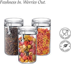 Amazing Abby - Cathy - 70-Ounce Plastic Canister (Set of 3), Plastic Airtight Food Container, Stackable for Pantry Storage, BPA-Free and Shatter-Proof, Perfect for Home and Commercial Use
