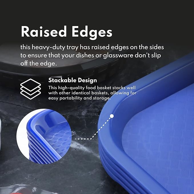 New Star Foodservice Fast Food Tray, Set of 12 (Brown, 10 by 14 Inch)