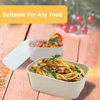 50 Pack 32 OZ Large Paper Bowls with Lids, Heavy Duty Disposable Compostable Container for Party, Disposable Bowls Bulk Soak-Proof and Microwave Safe for Hot/Cold Use(32OZ-50PACK)