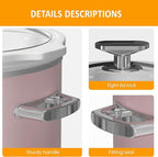 Sunvivi 2 Quart Slow Cooker, Small Slow Cooker with Removable Ceramic Pot, Food Warmer with 3 Heating Settings & Dishwasher Safe Glass Lid, Pink