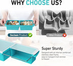Silicone Freezer Tray with Lid Soup Freezer Container Molds with Steel Reinforced Rim Large Ice Cube Tray Makes 4 Perfect 2 Cup Portions Cubes Storage for Soup, Sauce, Leftovers Food Kitchen Things