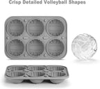 Nax Caki 3D Volleyball Ice Cube Tray, Large Volleyball Silicone Fun Shapes Whiskey Ice Mold with Funnel for Cocktails, Bourbon,Brandy, Whiskey Gifts for Men