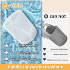 Thick Candle Jars for Making Candles 16 Pcs, 7 OZ Empty Jars with Wood Lids for Candle Making, Sample Container, Frosted Green