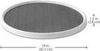 Copco 18-Inch Lazy Susan Turntable Organizer, Non-Skid Pantry or Cabinet Spinner for Spices, Condiments, and Bottles, Durable White/ Gray Design